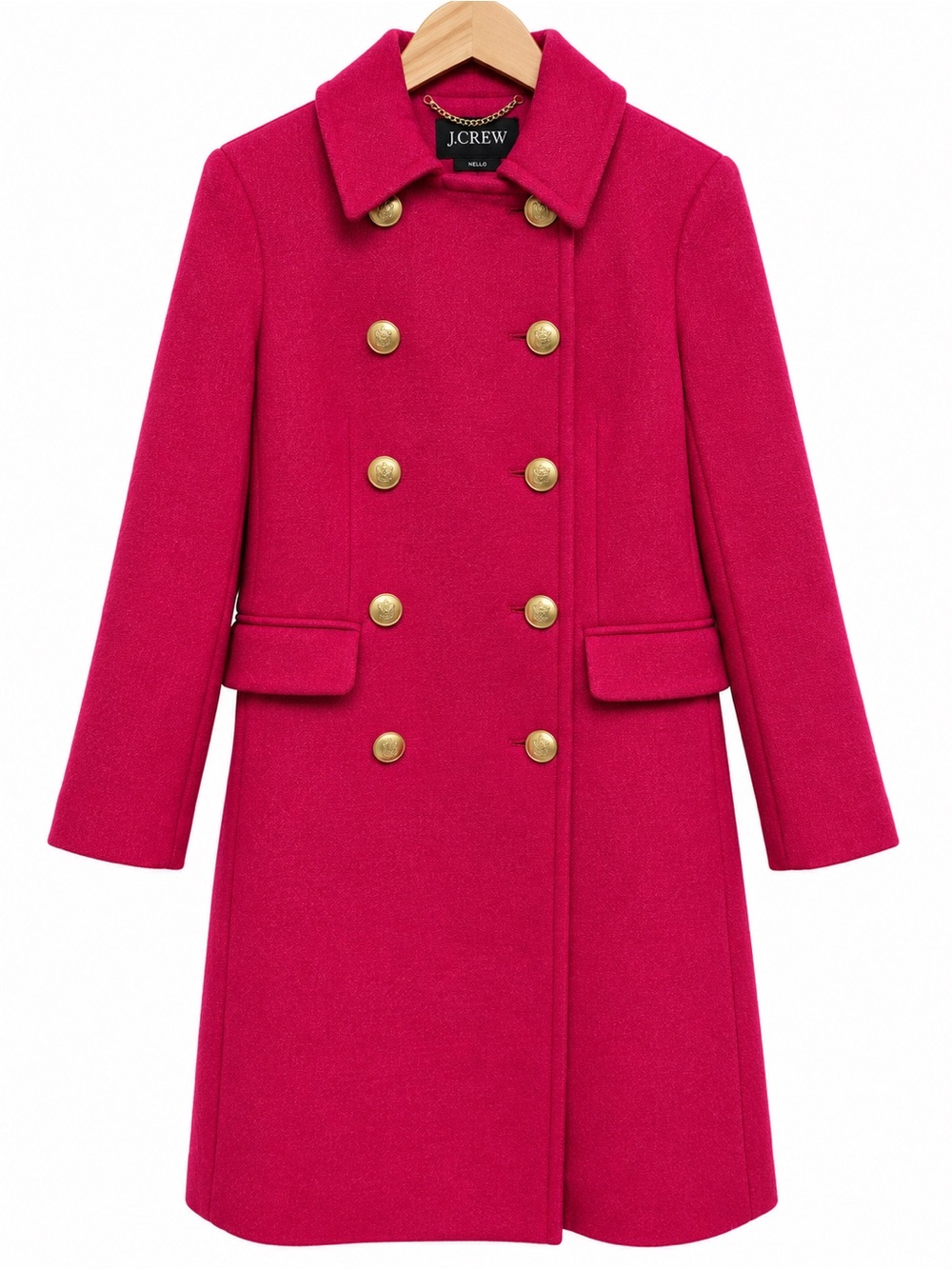 J.Crew Warwick Topcoat Italian Stadium Cloth Pink Wool 2P